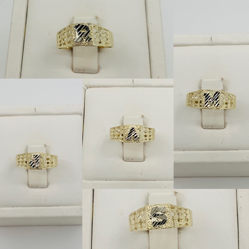 Real 10k Solid Gold Initial Ring